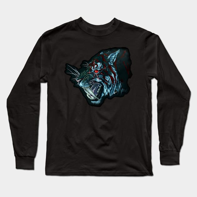 Smilodon Long Sleeve T-Shirt by drakhenliche